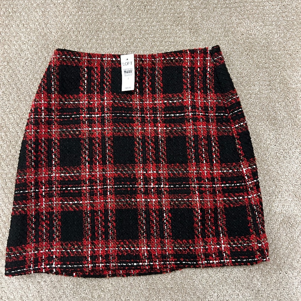 Loft tartan plaid skirt
